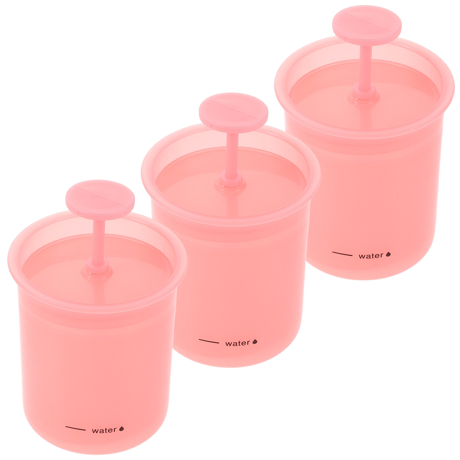 Skincare Pink - Set di 3 Schiumatori Manuali Portatili