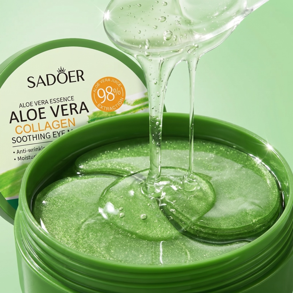 Collagen Sheet Mask - 60 Pezzi Maschera per Occhi all'Aloe