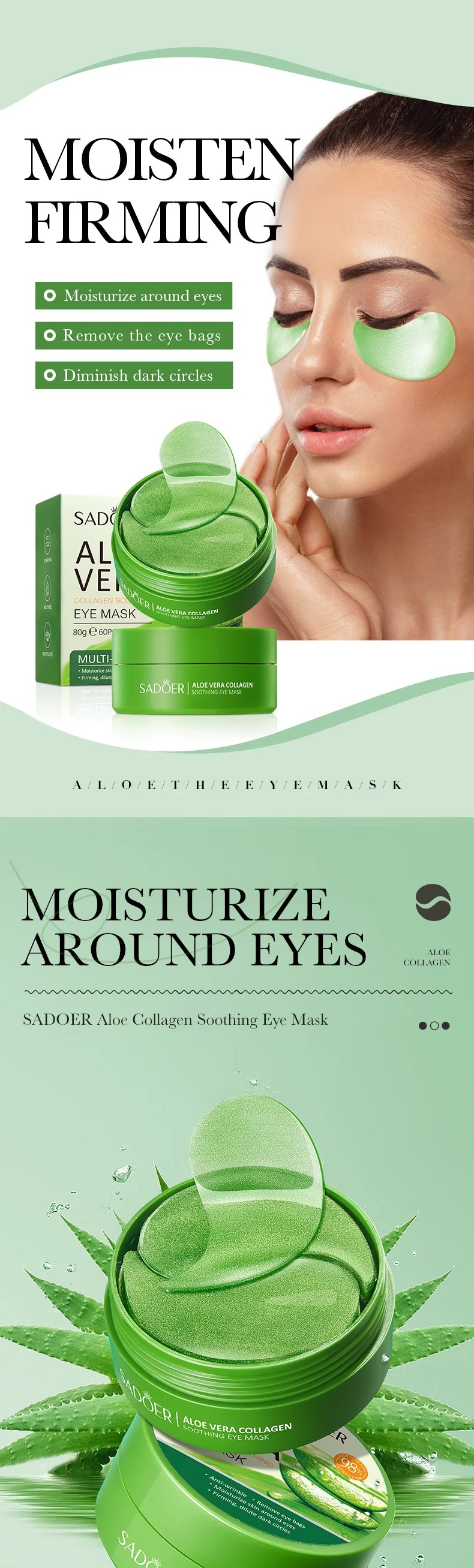 60 pz Aloe Vera Collagene Masc - Collagen Sheet Mask recensione e prezzo